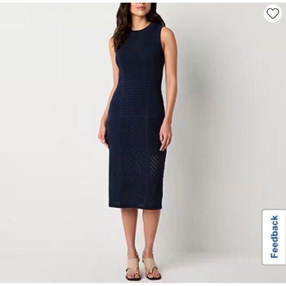 Worthington Dresses & Skirts - Worthington Women's Sleeveless Midi Sweater Dress Size XS Navy Blue NWT‎